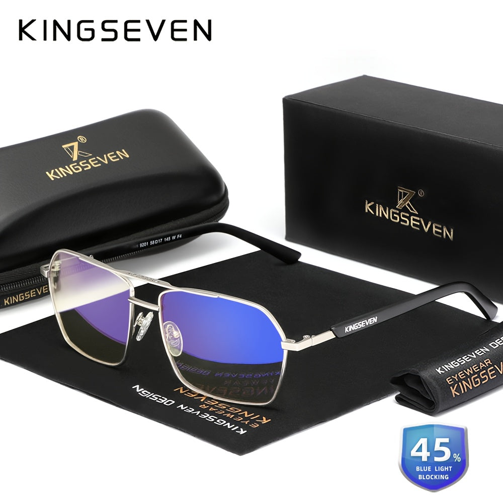 Kingseven 1pc Classic Glasses for Women & Men, Suitable for Computer, TV, Phone & Gaming, Decorative Glasses