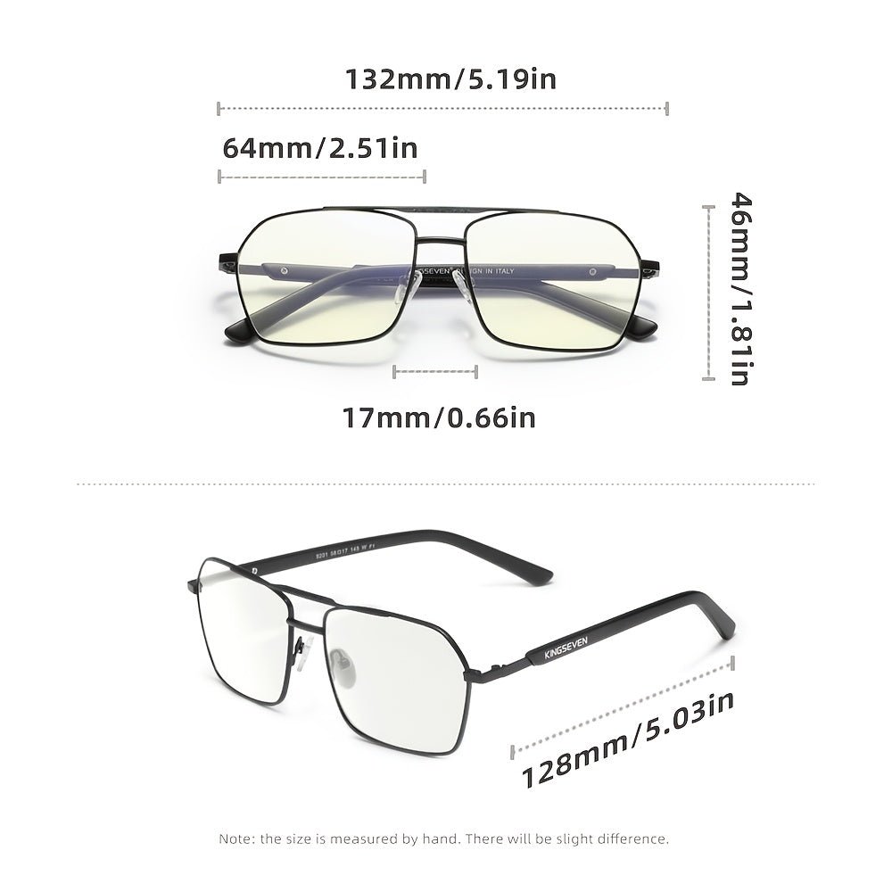 Kingseven 1pc Classic Glasses for Women & Men, Suitable for Computer, TV, Phone & Gaming, Decorative Glasses