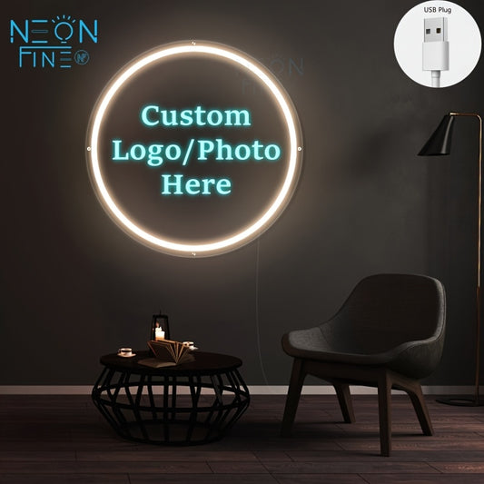 Customizable Photo Neon Sign - USB Powered LED Wall Art with Button Control, Multi-Color Options - Ideal for Bedroom Decor, Weddings, Birthdays & Christmas, Personalized Photo Display|Modern Wall Art|Durable Acrylic Sign, Neo