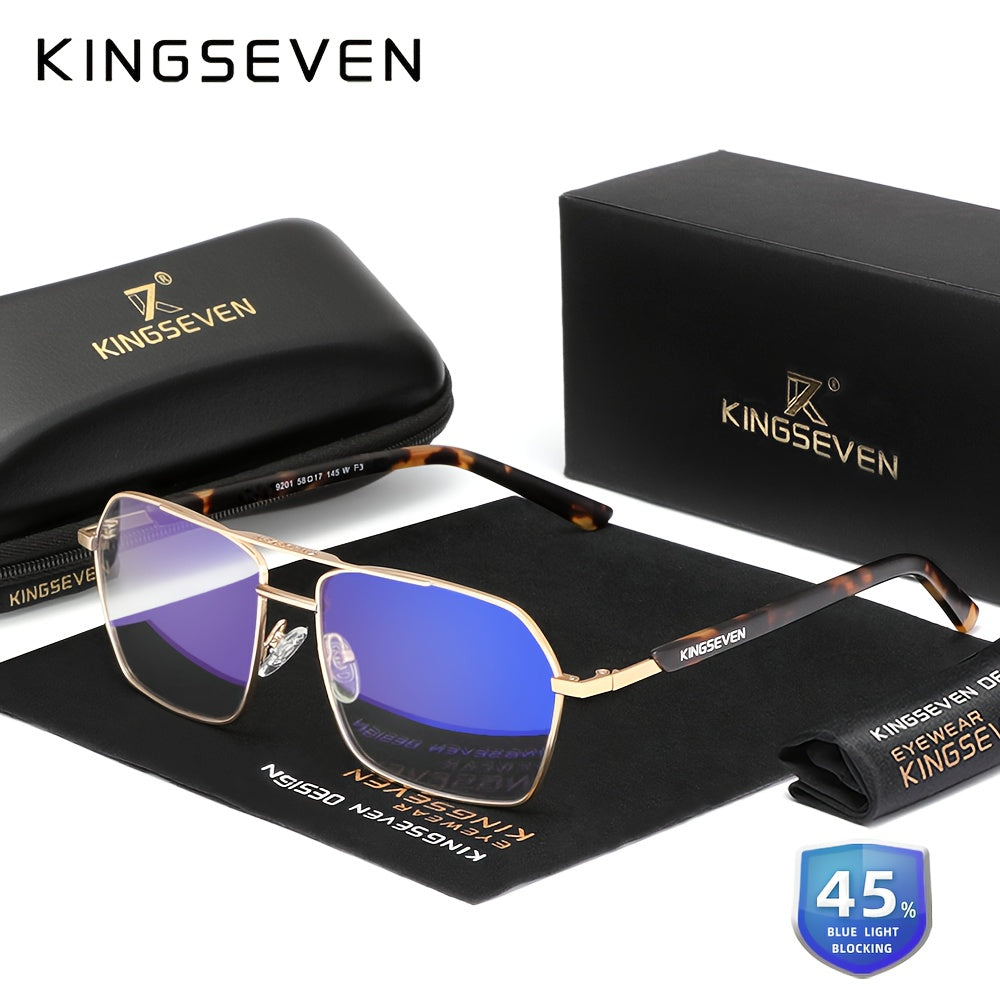 Kingseven 1pc Classic Glasses for Women & Men, Suitable for Computer, TV, Phone & Gaming, Decorative Glasses