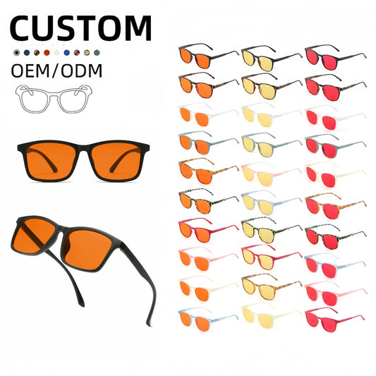 Stylish TR90 Full-Rim Blue Light Glasses - Retro Square Frame for Men and Women