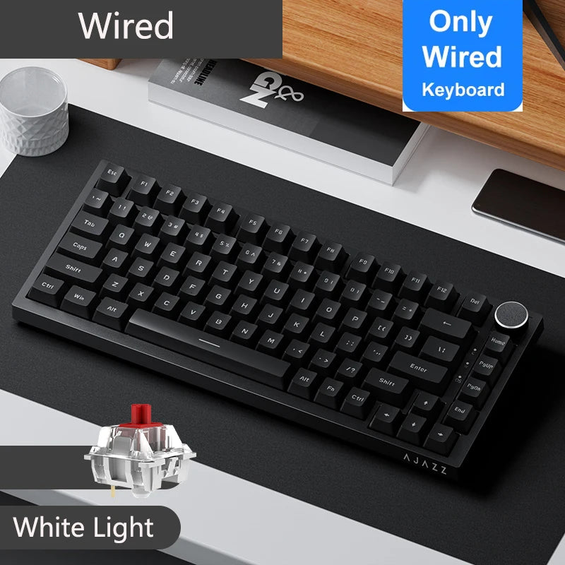 Ajazz AK820/AK820Pro gaming mechanical keyboard Bluetooth 5.1/Wireless/wired c custom keyboard with heat exchange sealed button