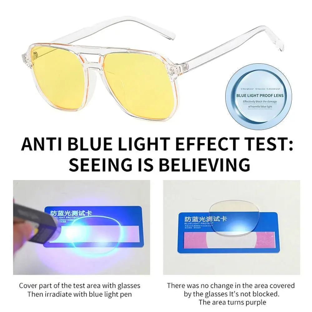 Blue Ray Blocking Anti-Blue Light Glasses PC Eye Protection Square Eyeglasses Ultralight Optical Spectacle Eyeglass Men Women
