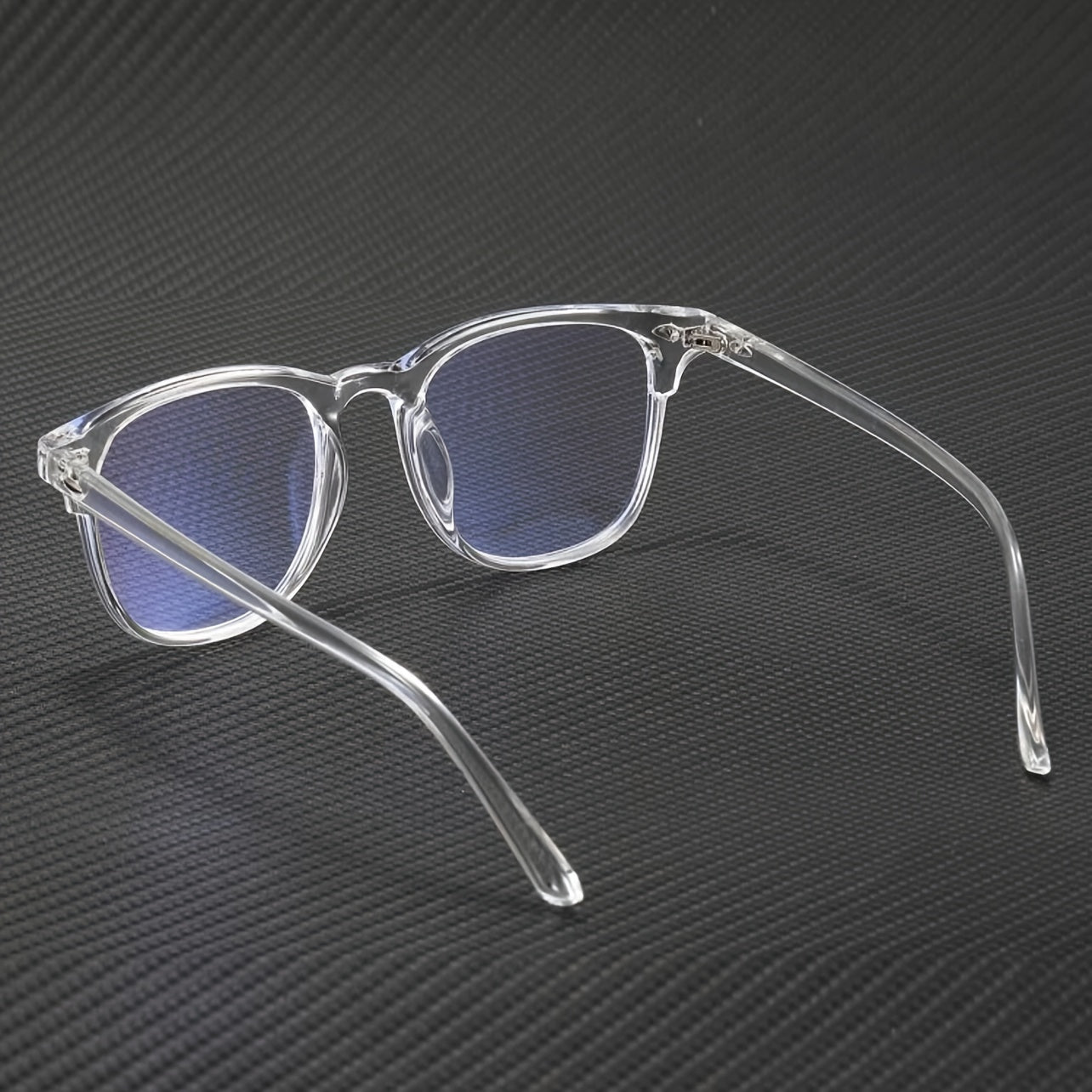 A Pair of Unisex Classic Square Anti-Blue Light Glasses, Simple Oval Full-Frame Design, Transparent PC Lenses, Fashionable Glasses for Computer, Reading, Gaming, Mobile Phones, and TV, Eye Protection Glasses