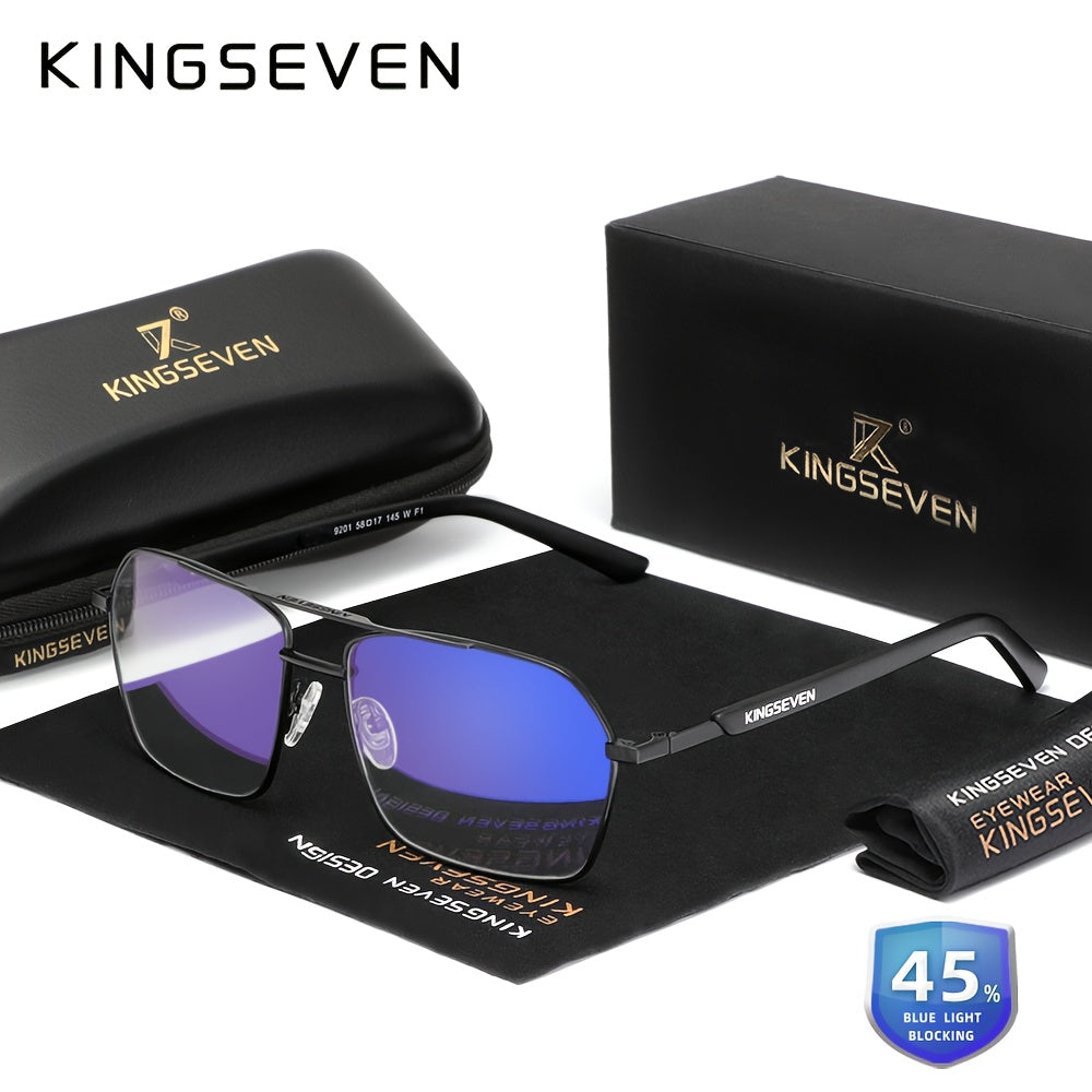 Kingseven 1pc Classic Glasses for Women & Men, Suitable for Computer, TV, Phone & Gaming, Decorative Glasses